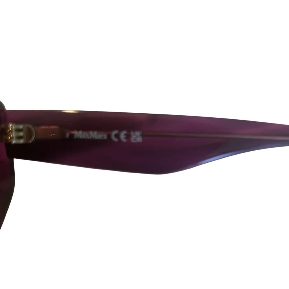 Max Mara Bridge 1 MM0093 83Y Sunglasses Purple Cat Eye Plum Acetate‎ 54-18-140